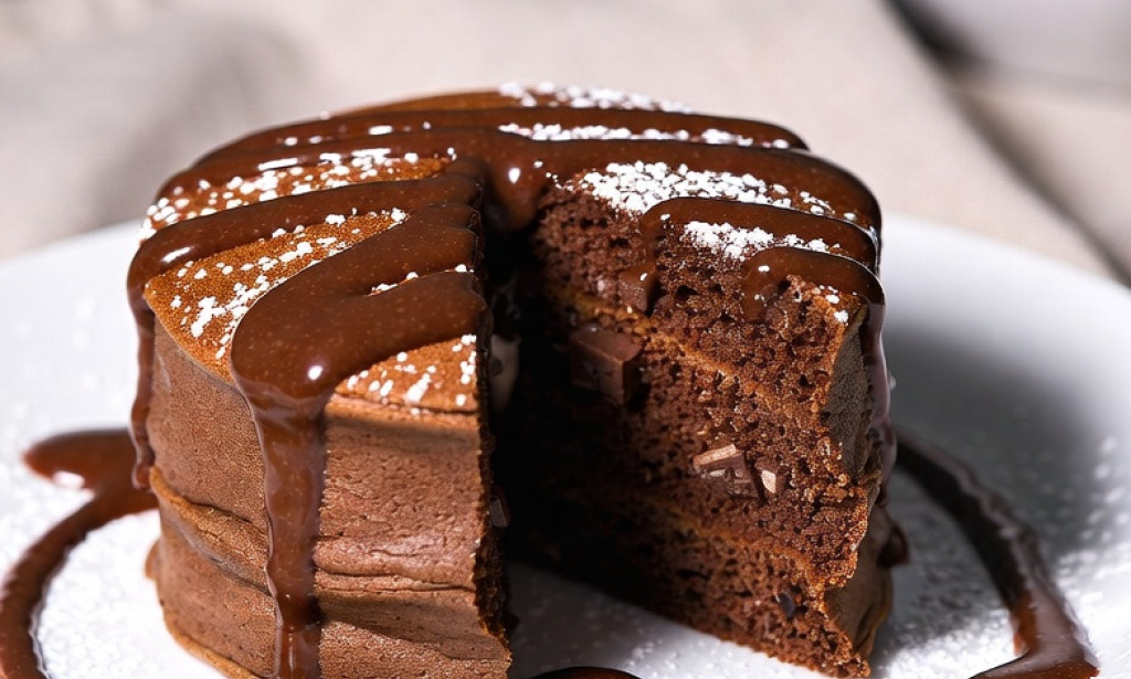 La versión más esponjosa de panqueques de chocolate 🥞🍫